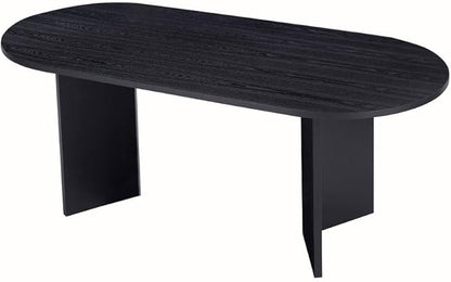 Farmhouse Wooden Dining Table for 4-6, Rustic Kitchen Table with Thick Wood Tabletop & Sturdy Block Legs, Heavy-Duty Classic Furniture for Dining Room & Family Meals