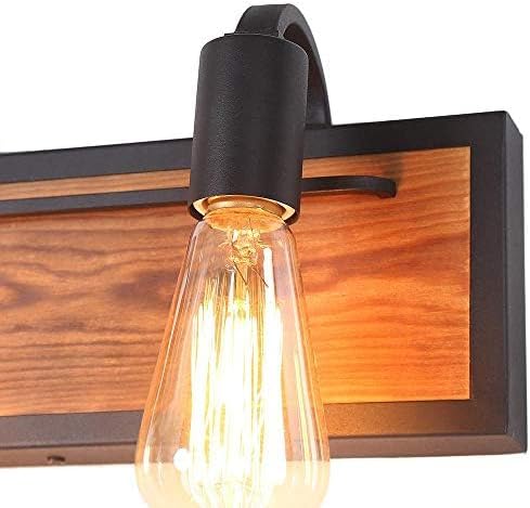 LNC A03440 Bathroom Lighting Fixtures Over Mirror Wooden Farmhouse Vanity Sconce Rustic Wall Lamp