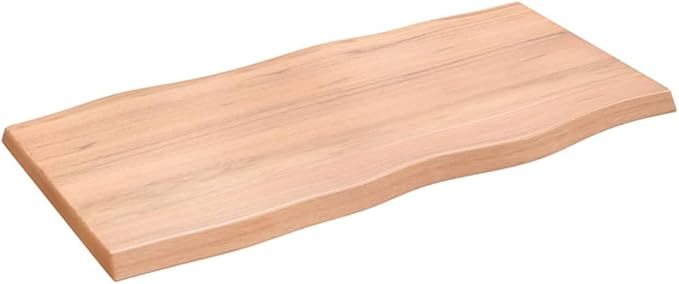 Light Brown Oak Tabletop 39.4"x19.7"x1.6", Varnished Butcher Block for Dining, Office, Kitchen, Bar, Indoor