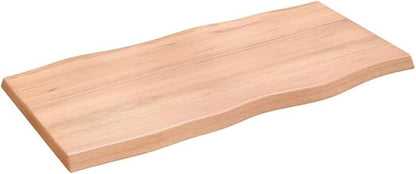 Light Brown Oak Tabletop 39.4"x19.7"x1.6", Varnished Butcher Block for Dining, Office, Kitchen, Bar, Indoor