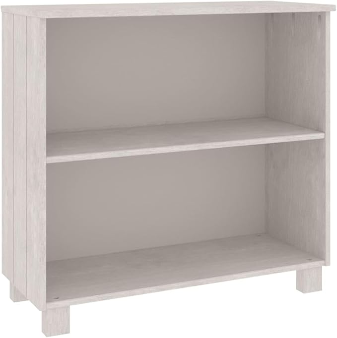 HAMAR White Solid Pine Sideboard 33.5"x13.8"x31.5" Buffet Cabinet with 2 Shelves, Modern Farmhouse Pantry Storage for Kitchen, Dining Room, Entryway