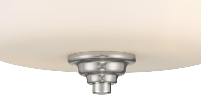 Minka Lavery 4927-84 Shyloh Flush Mount, 2-Light, 120 Total Watts, 13.75-in H x 7.75-in W, Brushed Nickel