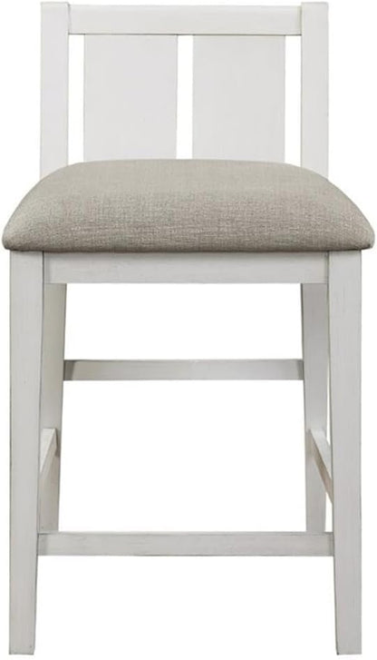 Lexicon Daye 3 Piece Wood Counter Height Dining Set in Gray and White