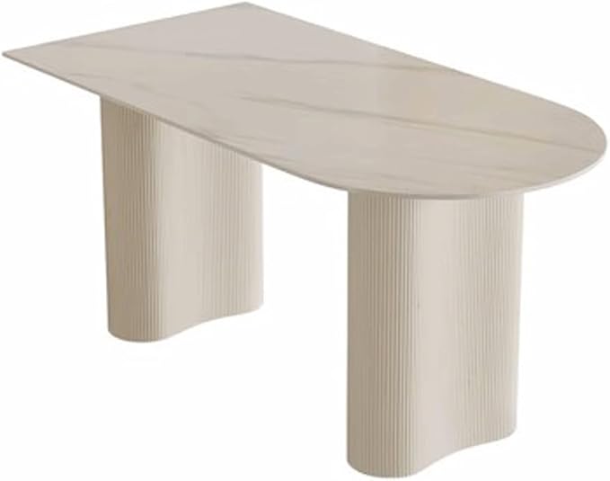 ENGENDER Kitchen Tables Slate Island Dining Table Modern Simple Dining Table Cream Style Home Dining Table Party Table Negotiation Table Dining Table(Size:M:140 * 80 * 75cm)