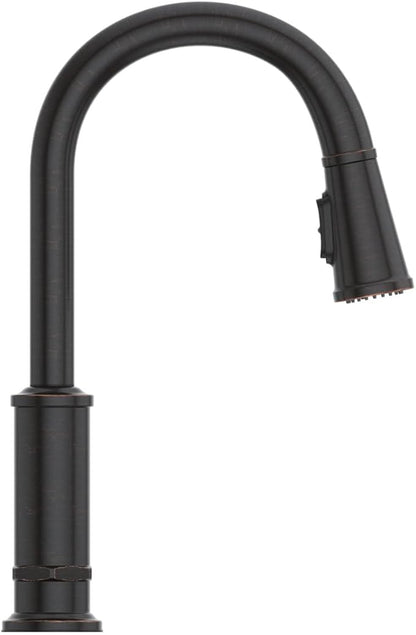 Pfister, GT529-TDBG, Port Haven 1.8 GPM Deck Mounted Pull Down Kitchen Faucet, Brushed Gold