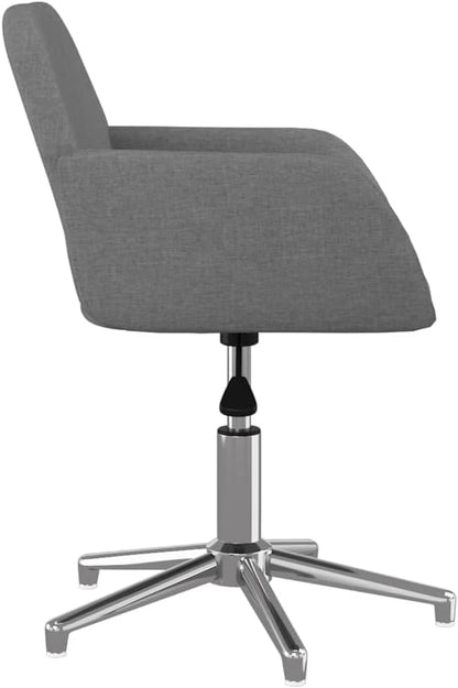 Swivel Dining Chairs Set of 2, Modern Light Gray Fabric Upholstered Counter Height Stools with 360 Degree Rotation for Kitchen Island, Bar, Living Room, Ergonomic Comfort and Sturdy Metal Frame