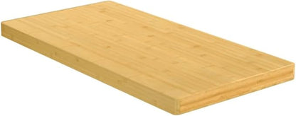 Bamboo Tabletop 39.4"x19.7"x1.6" Varnished Rectangular Wooden Slab for Dining Room Coffee Standing Desk Modern Natural Look Indoor Use