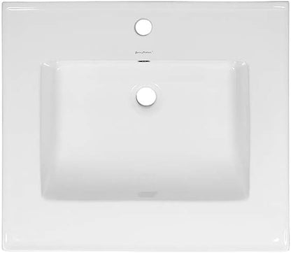 Swiss Madison Well Made Forever SM-VT327 Voltaire Vanity Top Sink, Glossy White