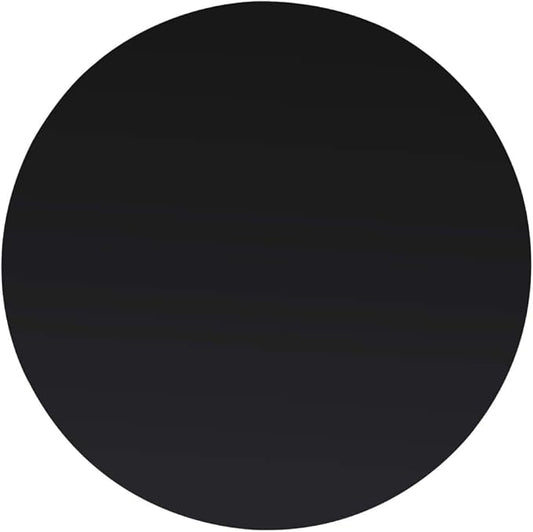 Round Black Tempered Glass Table Top 35.4 inch Scratch Resistant Indoor Outdoor Synthetic Glass Countertop for Dining Room Patio Kitchen Modern Coffee or Dining Surface