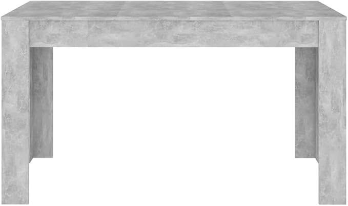 55 inch Concrete Grey Dining Table Modern Engineered Wood Small Dining Table for Kitchen 4 Seater Easy Clean Indoor Use for Apartment Loft Breakfast Nook