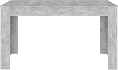 55 inch Concrete Grey Dining Table Modern Engineered Wood Small Dining Table for Kitchen 4 Seater Easy Clean Indoor Use for Apartment Loft Breakfast Nook