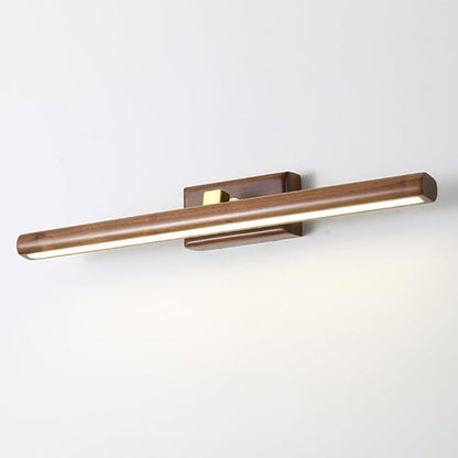 Wood Walnut Vanity Light Fixtures - LED Bath Sconces for Bathroom Over Mirror, Adjustable Brass Fittings, 4000K Natural White Light(Walnut Color,40cm)
