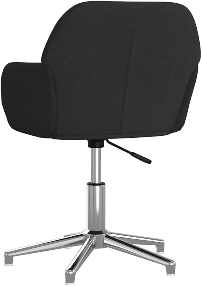 Swivel Dining Chairs Set of 2, Modern Black Fabric Upholstered Counter Height Stools with 360 Degree Rotation for Kitchen Island, Bar, and Dining Room