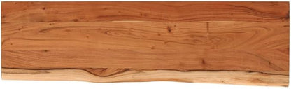 Solid Acacia Wood Live Edge Shelf Wall Mounted for Decorative Items with Shelf Supporting 165 lbs, Rustic Wall for Living Room, Natural Wood Tone Acacia 35.4 x 11.8 x 1.5 Inches