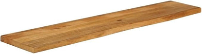 Solid Mango Wood Live Edge Table Top Extra Long Durable for Dining and Kitchen, Rustic Mango Wood Table Top 71 x 15.7 x 1 Inches