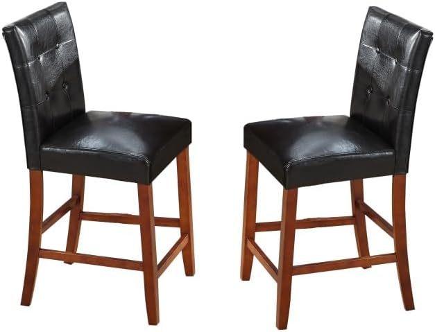 Counter Height Dining Set with Faux Marble Top and PU Upholstered Chairs for Kitchen Island Seating