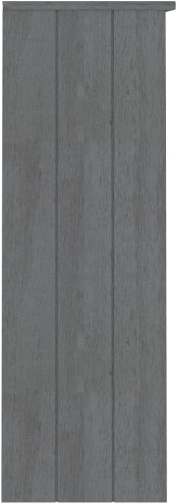 Dark Grey Highboard Top 13.8x33.5x39.4 inches, Pine Wood & MDF Buffet Cabinet with Shelves, Rustic Coffee Bar Storage for Living Room, Dining Room and Kitchen