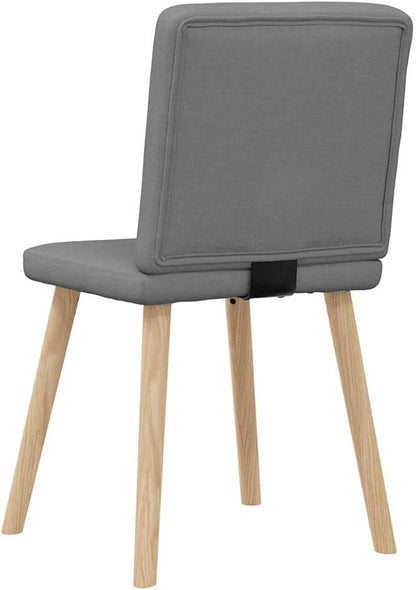Modern Dining Chairs 2-Pack Dark Gray Fabric Upholstered Accent Chairs with Metal Frame for Kitchen, Living Room, Bedroom – Comfortable Seating & Sturdy Construction