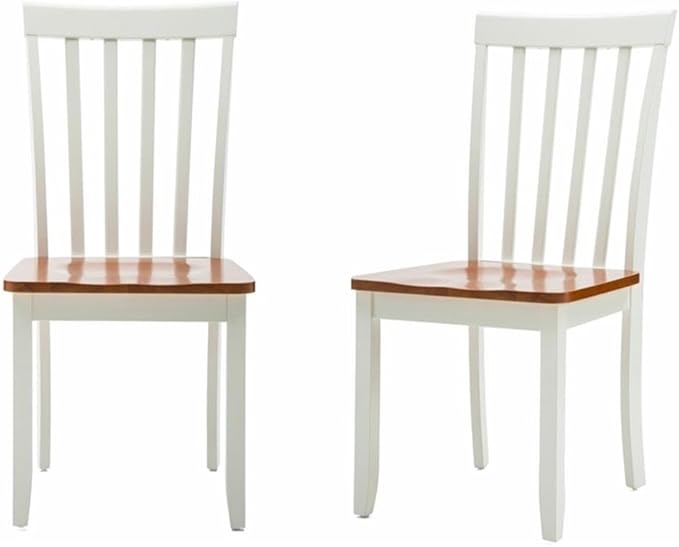 Bloomington Dining Chairs, Set of 2 - White/Honey Oak