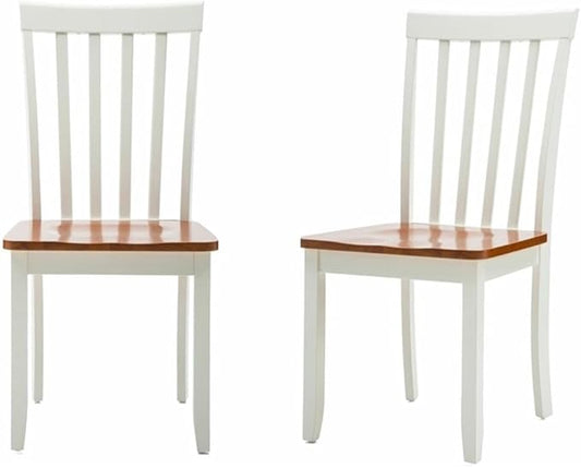 Bloomington Dining Chairs, Set of 2 - White/Honey Oak