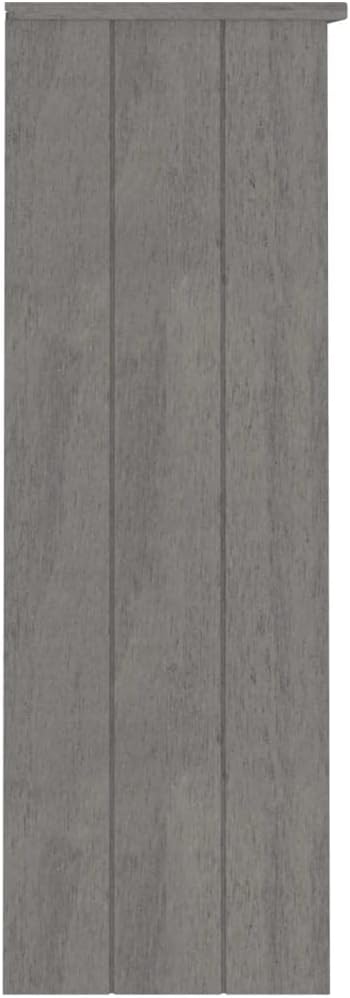 Highboard Top, Light Grey Solid Pine Wood, Lacquered Finish, 33.5x13.8x39.4 in, Rustic Storage Cabinet for Living Room, Durable Furniture Kitchen Furnitur
