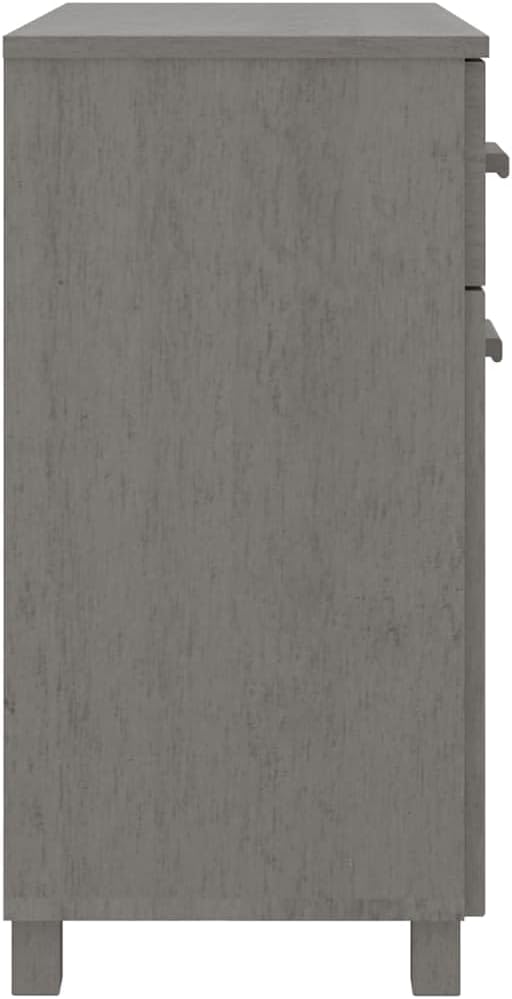 Sideboard Buffet Cabinet 31.1x15.7x31.5 in Light Grey Solid Pine Coffee Bar Console Cupboard for Living Room Entryway Kitchen Storage