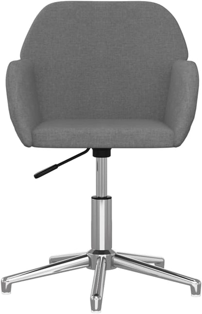 Swivel Dining Chairs Set of 2 Light Gray Fabric Upholstered Modern Accent Chairs with 360-Degree Rotation for Dining Room Kitchen Vanity