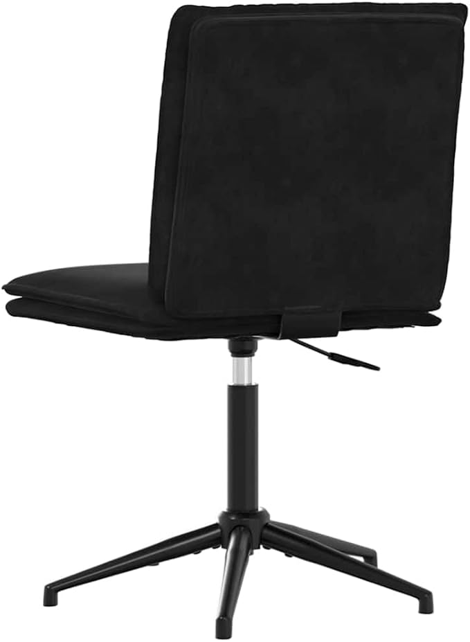 Velvet Dining Chair Black Adjustable Height Accent Chair for Kitchen Living Room Bedroom Modern Furniture with Soft Foam Padding