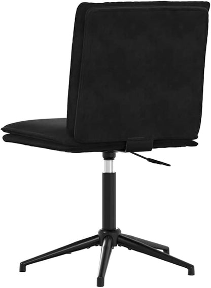 Velvet Dining Chair Black Adjustable Height Accent Chair for Kitchen Living Room Bedroom Modern Furniture with Soft Foam Padding