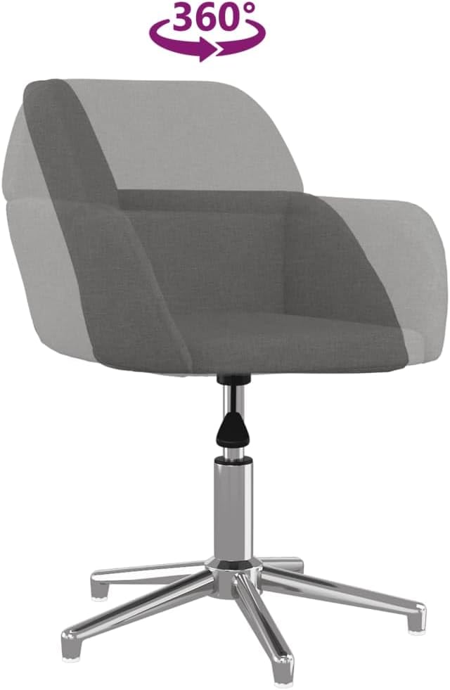 Swivel Dining Chairs Set of 2, Modern Light Gray Fabric Upholstered Counter Height Stools with 360 Degree Rotation for Kitchen Island, Bar, Living Room, Ergonomic Comfort and Sturdy Metal Frame