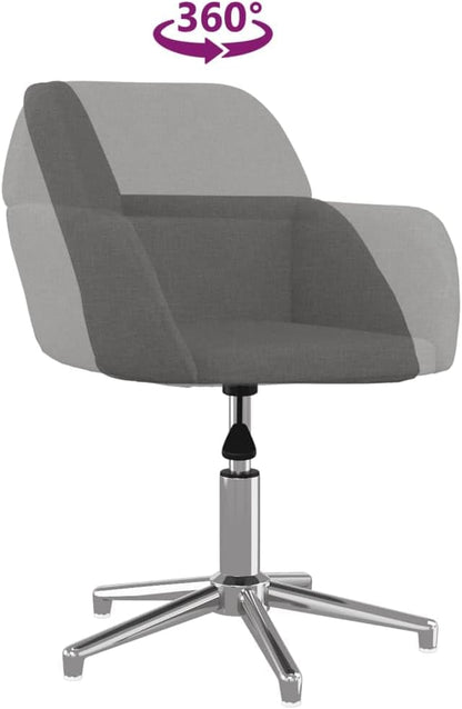 Swivel Dining Chairs Set of 2 Light Gray Fabric Upholstered Modern Accent Chairs with 360-Degree Rotation for Dining Room Kitchen Vanity