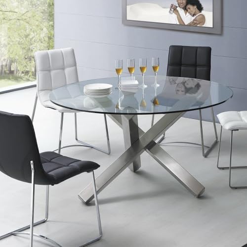 20" Clear Round Glass Table Top, Thick Tempered Glass with Smooth Polished Edge, Ideal for Kitchen, Living Room, Office or Patio Table Replacement