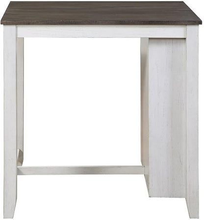 Lexicon Daye 3 Piece Wood Counter Height Dining Set in Gray and White
