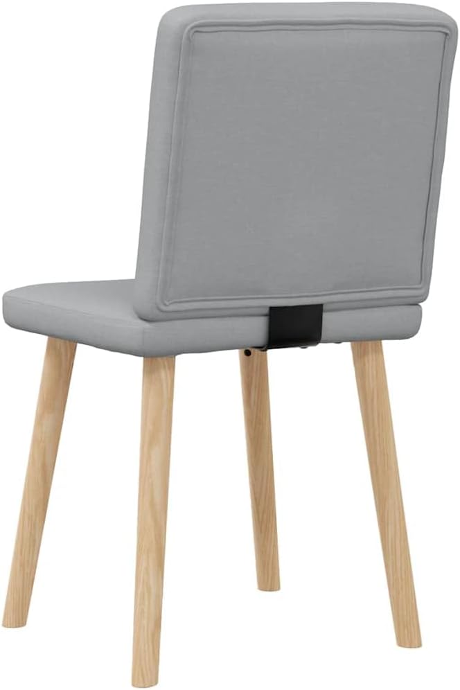 Modern Dining Chairs Set of 2 Light Gray Fabric Upholstered Accent Chairs with Foam Cushion Sturdy Metal and Wood Frame for Dining Room Kitchen Living Room