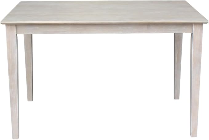HomeStock Island Oasis 30" x 48" Rectangular Dining Height Table with Solid Wood Butcher Block Top and Shaker Legs - Ideal for Cozy Dining Spaces