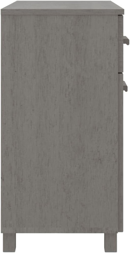 Light Grey Sideboard Buffet Cabinet 31.1x15.7x31.5 in Solid Pine Coffee Bar Kitchen Storage Credenza for Dining Room Living Room Entryway
