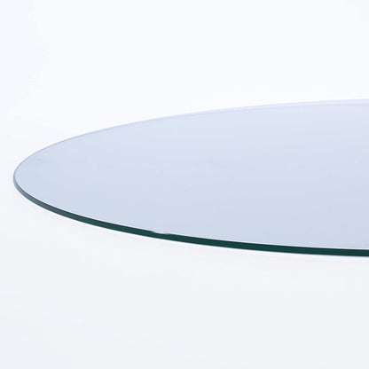 Spancraft 36" Inch Round 3/4" Thick Clear Glass Table Top with Flat Polished Edge and Tempered Glass, Replacement Glass Table Top, Great for Dining Tables, end Tables, and Outdoor Patio Table Tops or