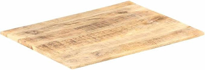 Solid Mango Wood Table Top 35.4 x 27.6 Inch Rectangular Replacement Table Surface for Dining Kitchen Cafe Rustic Industrial Style