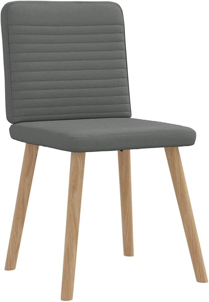 6-Piece Dark Gray Fabric Dining Chairs Set with Thick Foam Cushion, Sturdy Metal and Wood Frame Modern Farmhouse Kitchen Living Room Furniture