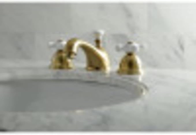 Kingston Brass KS3966PX Restoration Widespread Bathroom Faucet, Polished Nickel, 6.5 x 3.5 x 3.06