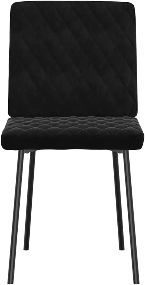 6-Piece Black Velvet Dining Chairs Set with Metal Wood Frame, Soft Comfortable Seating for Kitchen Dining Room Living Room Bedroom Accent Furniture