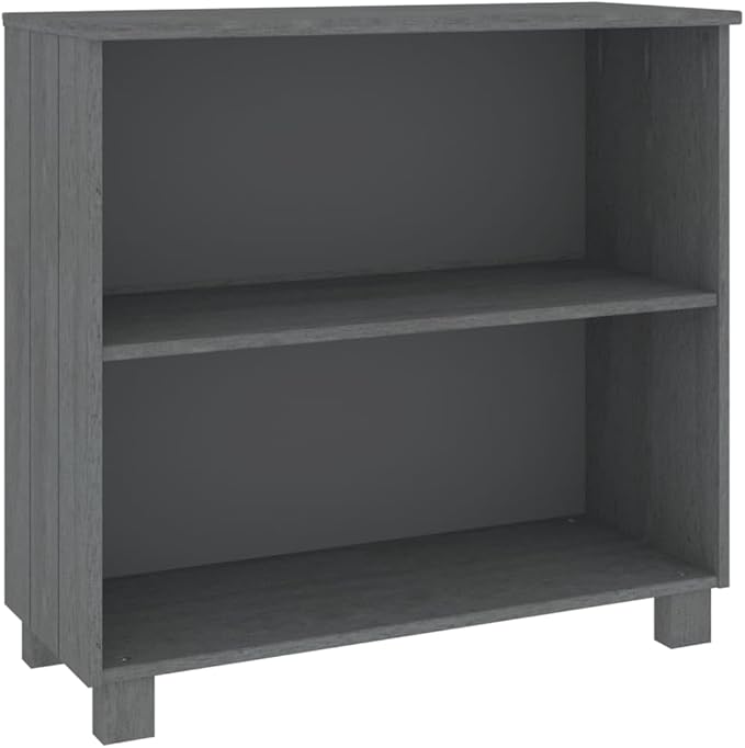 Dark Gray Pine Wood Sideboard 33.5"x13.8"x31.5" Solid Wood Buffet Cabinet with 2 Shelves for Coffee Bar Kitchen Storage Dining Room Entryway