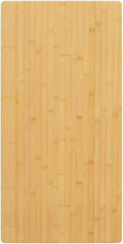 Bamboo Rectangular Table Top 15.7 x 31.5 x 1.0 in Varnished Natural Grain Butcher Block Desk Countertop for Dining Room Coffee Standing Desks Compact Workstations