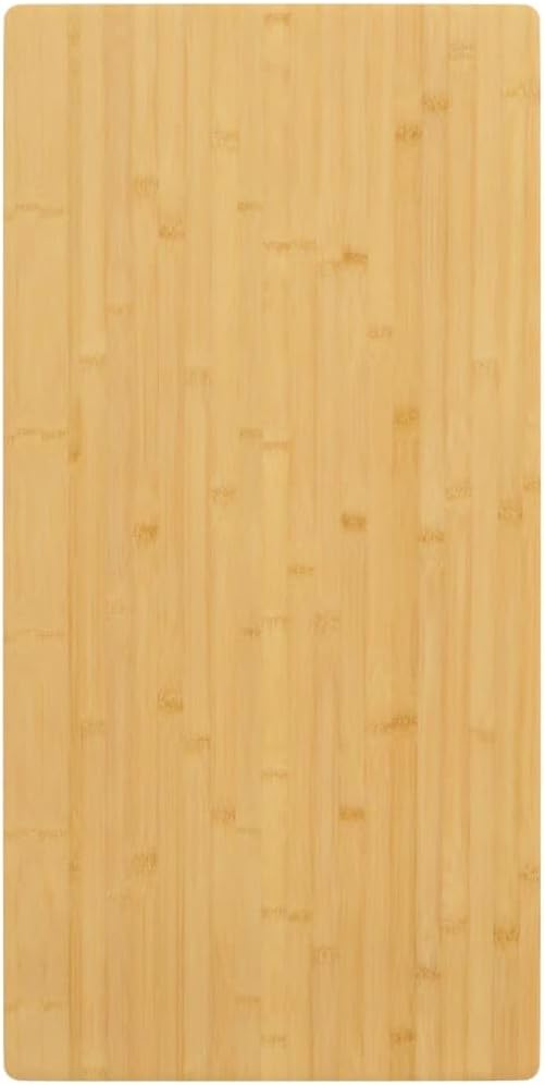 Bamboo Rectangular Table Top 15.7x31.5x1.0 in Varnished Butcher Block Style Countertop for Kitchen Island Dining Coffee Desk Natural Brown Indoor Use