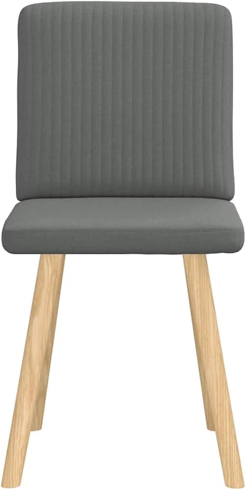 2-Pack Dark Gray Fabric Dining Chairs with Metal Frame - Modern Farmhouse Kitchen Chairs for Dining Room, Living Room, Bedroom