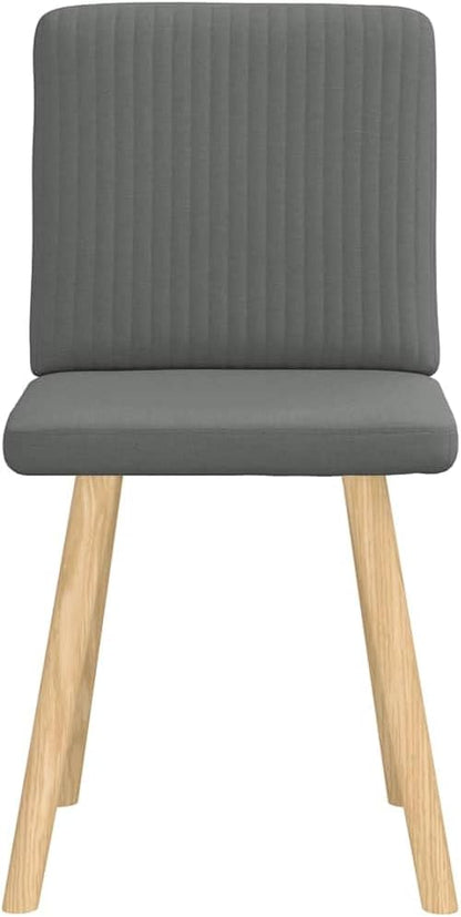 2-Pack Dark Gray Fabric Dining Chairs with Metal Frame - Modern Farmhouse Kitchen Chairs for Dining Room, Living Room, Bedroom