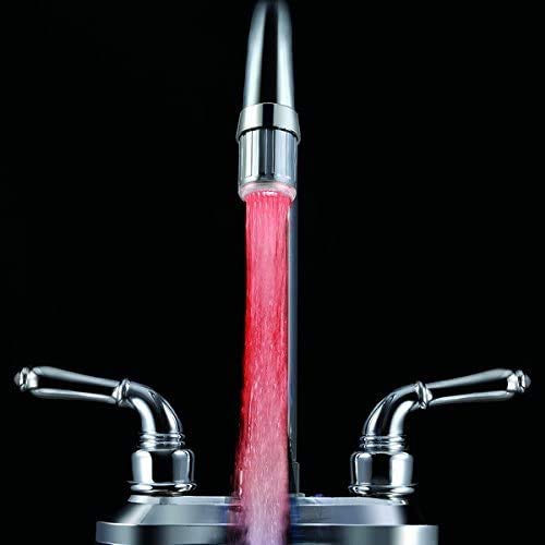 SNOMYRS 7-Color Change Automatically LED Water Faucet Light - Color Changing Faucet Tap for Kitchen and Bathroom (7 Color-1PC)