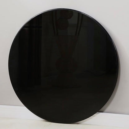 30 inch Round Glass Table Top - Black Tempered Glass Surface Protector - Safe 1/4" Thick Round Edge - Useful for Replacement,Dining Table, Patio, Coffee and End Table,Indoor & Outdoor