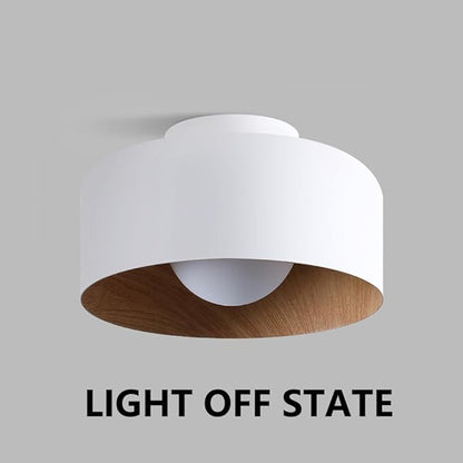 Staircase Flush Mount Ceiling Light Fixture 8.6in Rust-Proof Iron Ceiling Lamp G9 5W Warm Light 3000K Close to Ceiling Light Retro Industrial Interior for Shops, Hostels, Clothing Stores