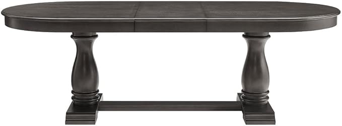 Mid-Century Modern Extendable Dining Table for 4-8, Expandable Space-Saving Kitchen Table with Leaf, Heavy-Duty Wood Finish Furniture for Dining Room, Small Apartment & Family Gatherings (Dark Brown)